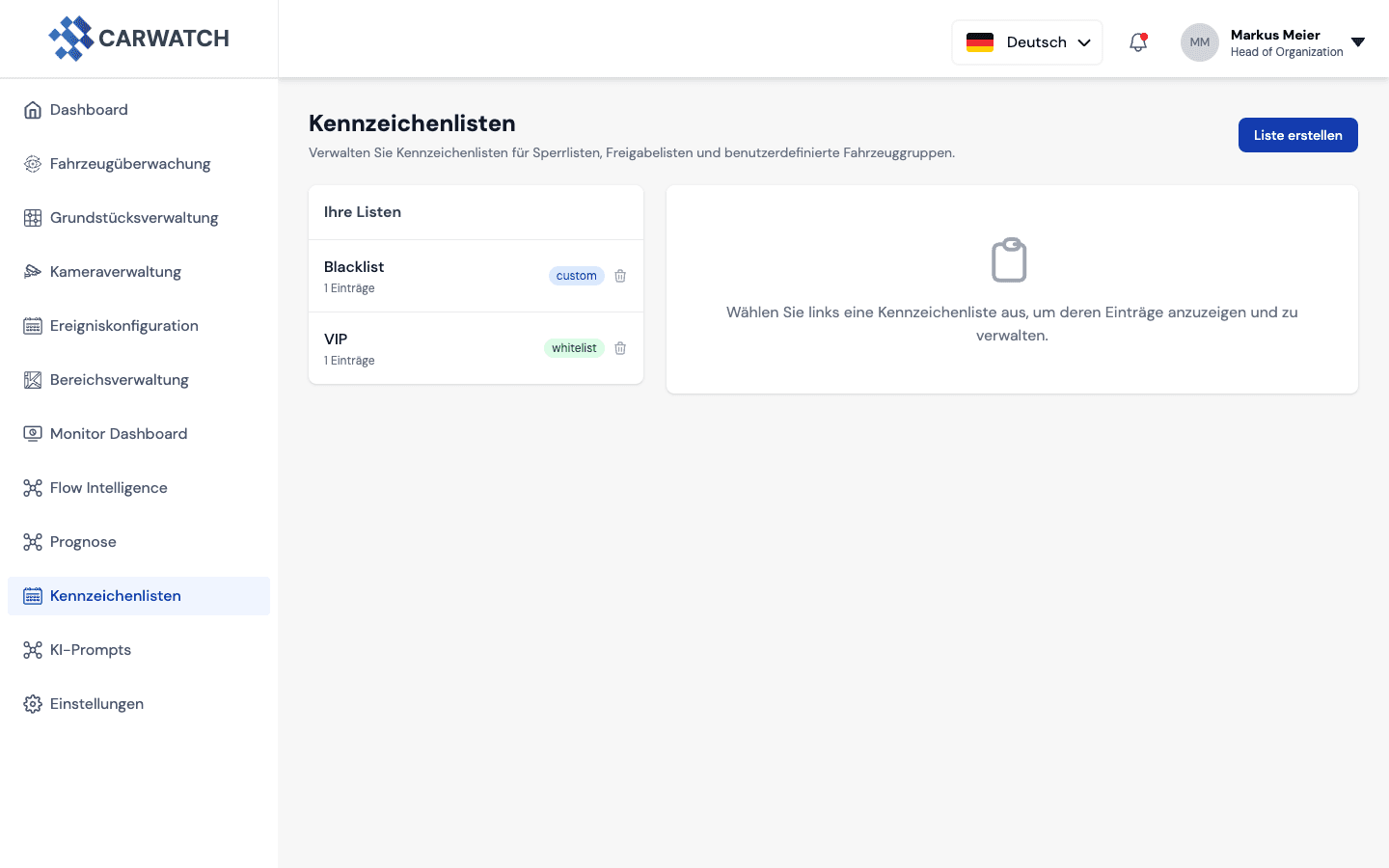 CARWATCH — Blacklist and VIP plate lists